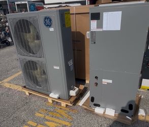 Brand new 5 Ton GE Connect Heat Pump System – complete matched package including outdoor unit + indoor air handler * Outdoor Unit (Heat Pump): AUH4860