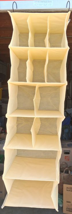 Closet hanging shoe organizer