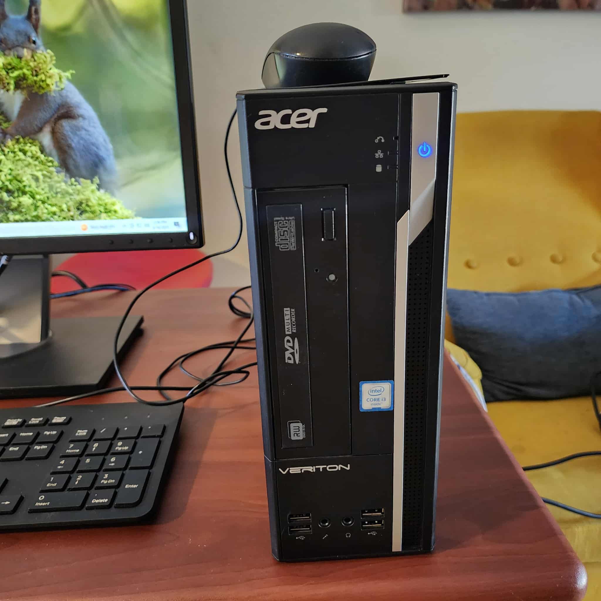 Acer Veriton X2640G Desktop Intel Core i3 6100 3.2GHz 8GB RAM 120GB SSD Win 10 Pro. Microsoft office installed. Ethernet connection. Nothing wro