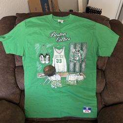 Vintage Deadstock 90s Nutmeg Boston Celtics Larry Bird T-Shirt – XL  