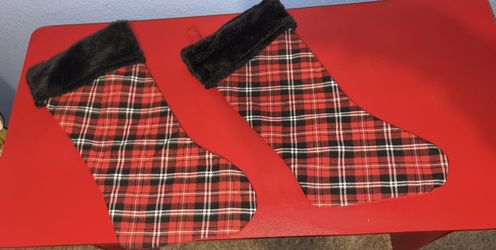 Two Black And Red Stockings