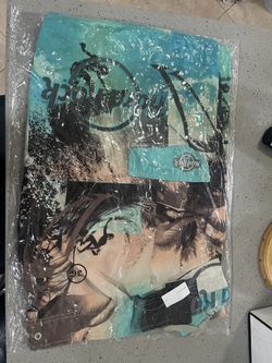 Hard Rock Photo Surf Collage Boardshorts Swim Trunks Multicolor Mens