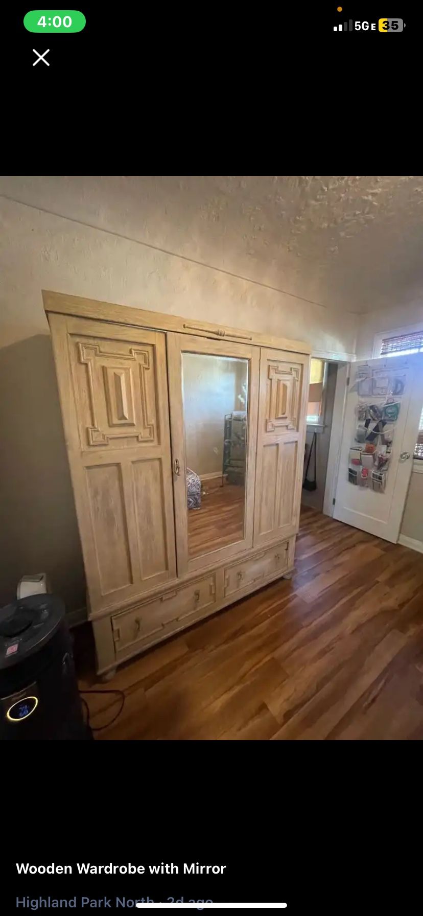 Vintage Mirrored Armoire FREE Delivery