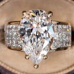 Rain Drop Cubic Ring 