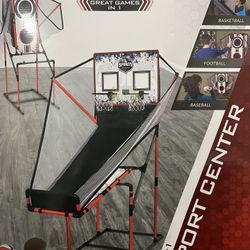 EastPoint Sports 3-in-1 Sports Center Arcade Game, Basketball, Baseball and Football