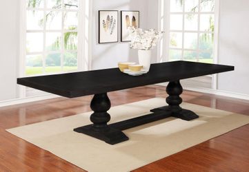 Phelps Antique Noir Traditional Dining Table