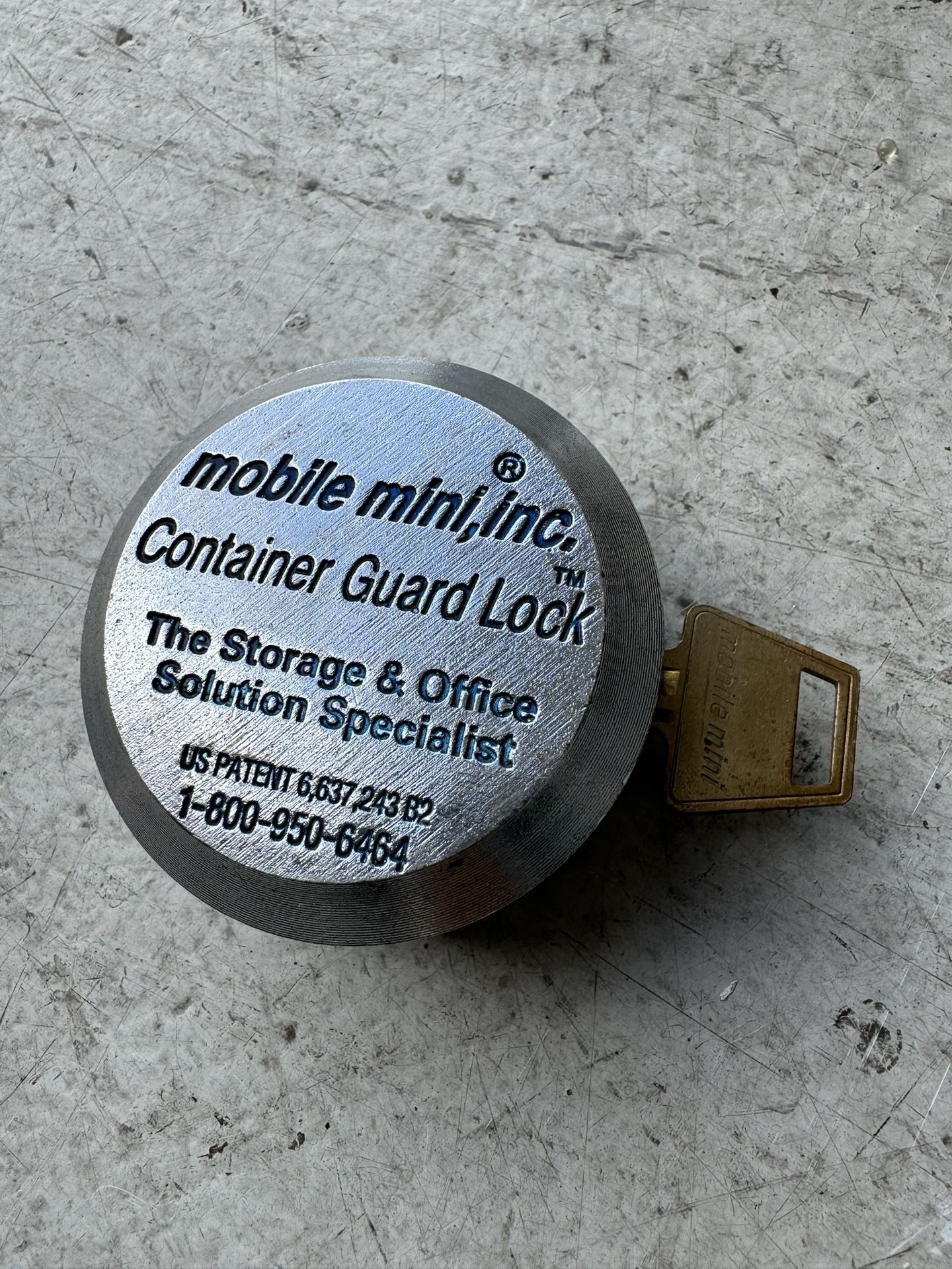 Mobile Mini Storage Container Guard Lock Hockey Puck Lock Shackle Trailer Hidden