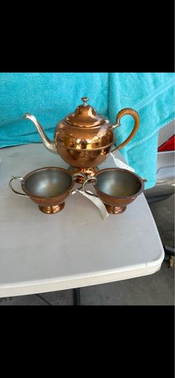 Copper tea set
