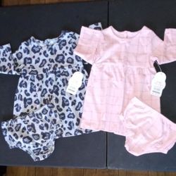 NEW Baby Girls Dresses with matching diaper covers - Size 6-9 months
