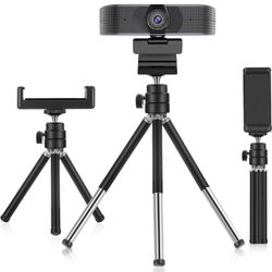 BRAND NEW Lightweight Mini Webcam Tripod for Smartphone, Logitech Webcam C920 C922 Small Camera Desk Tripod Mount Adjustable Angle & Height