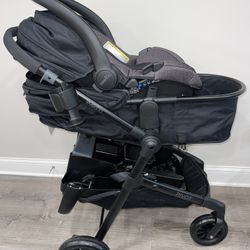 New STROLLER Evenflo Pivot Modular Travel System with LiteMax Infant Car Seat (Casual Gray)