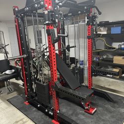 Vesta Fitness PRO SERIES Ultimate Half Rack Functional Trainer w/Smith Machine Bar | 320lb Stack | Gym Equipment | Fitness | Commercial | Squat Rack 