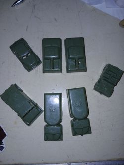 Old Green Plastic Military Vehicles 