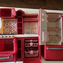 Our Generation Gourmet Red Kitchen Set For 18 inch Dolls