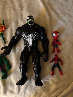 Five Played with Spider Man , Hulk and Spawn action figures