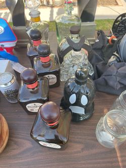 Empty Tequilla bottles