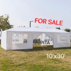 10x30 White Gazebo Wedding Party Tent Canopy With 6 Windows & 2 Sidewalls -8

(FOR SALE)
