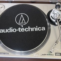 Audio-Technica AT-LP120-USB Record Player - Silver, USB Digitizing, Needs New Stylus