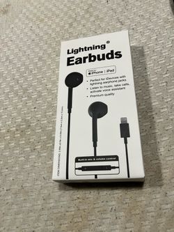 Earbuds in box for iPhone or apple ipad