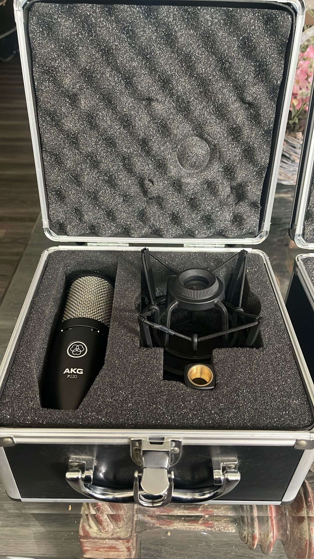 Two AKG P220 Studio Microphone