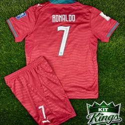 NEW PORTUGAL HOME WORLD CUP RONALDO KIDS SET!