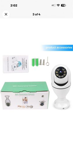 HD Smart Camera, WiFi Panorama Camera, 360° View, 2 pcs