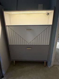 Shoes storage gabinet with leds light like new