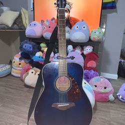 Blue Yamaha Guitar 