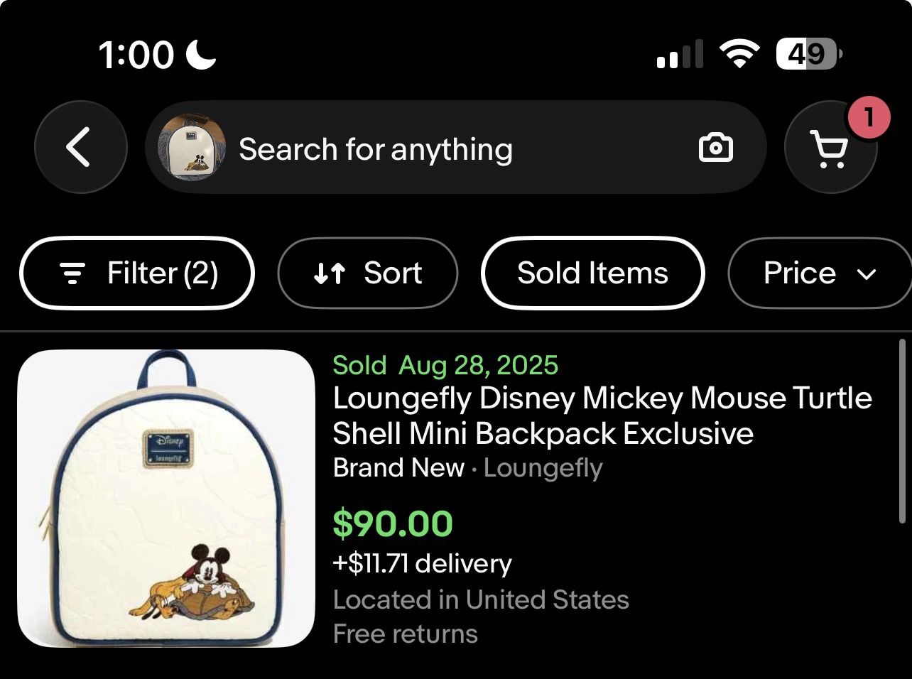Loungefly Disney Mickey Mouse Turtle Shell Mini Backpack Loungefly Mickey Mouse Turtle Shell Mini | Mercari main image 2