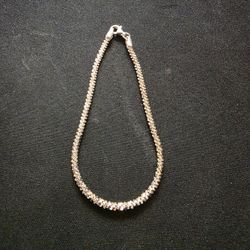 Silver Byzantine Diamond Cut Bracelet