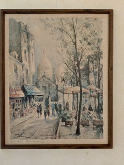 Vintage Watercolor Paint By Lucien Delarue (1925)