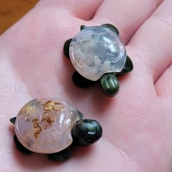 Cherry Agate Crystal Turtles Handcarved High Quality 