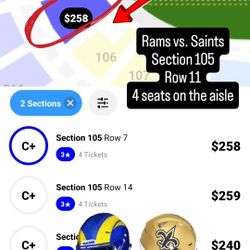 Rams Vs Saints Tickets - 11/02/25
