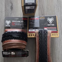 Gravel Upgrade Kit: WTB Venture 40 Tires (Pair) + Whisky No. 7 Stem - BRAND NEW