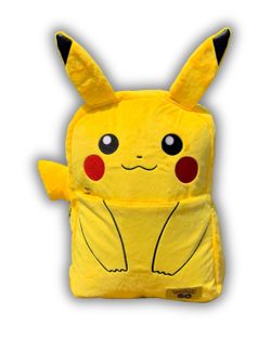 Pokémon GO Pikachu Faux Fur Plush Backpack with 3D Ears & Tail