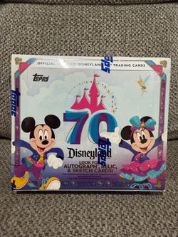 Topps Disneyland 70th Anniversary PARK EXCLUSIVE! Hobby Box Purple Glitter!