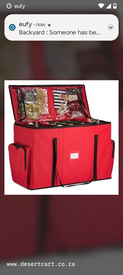 NEW ZOBER All-in-One Christmas Ornament Storage Box (Red) – NIB