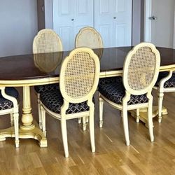 Drexel Heritage 8’ Or 4’ Extendable Dining Table & 6 Chair Set