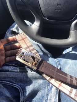 Designer Burberry belt