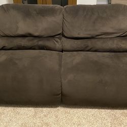 Large Chocolate Couch And Love Seat 