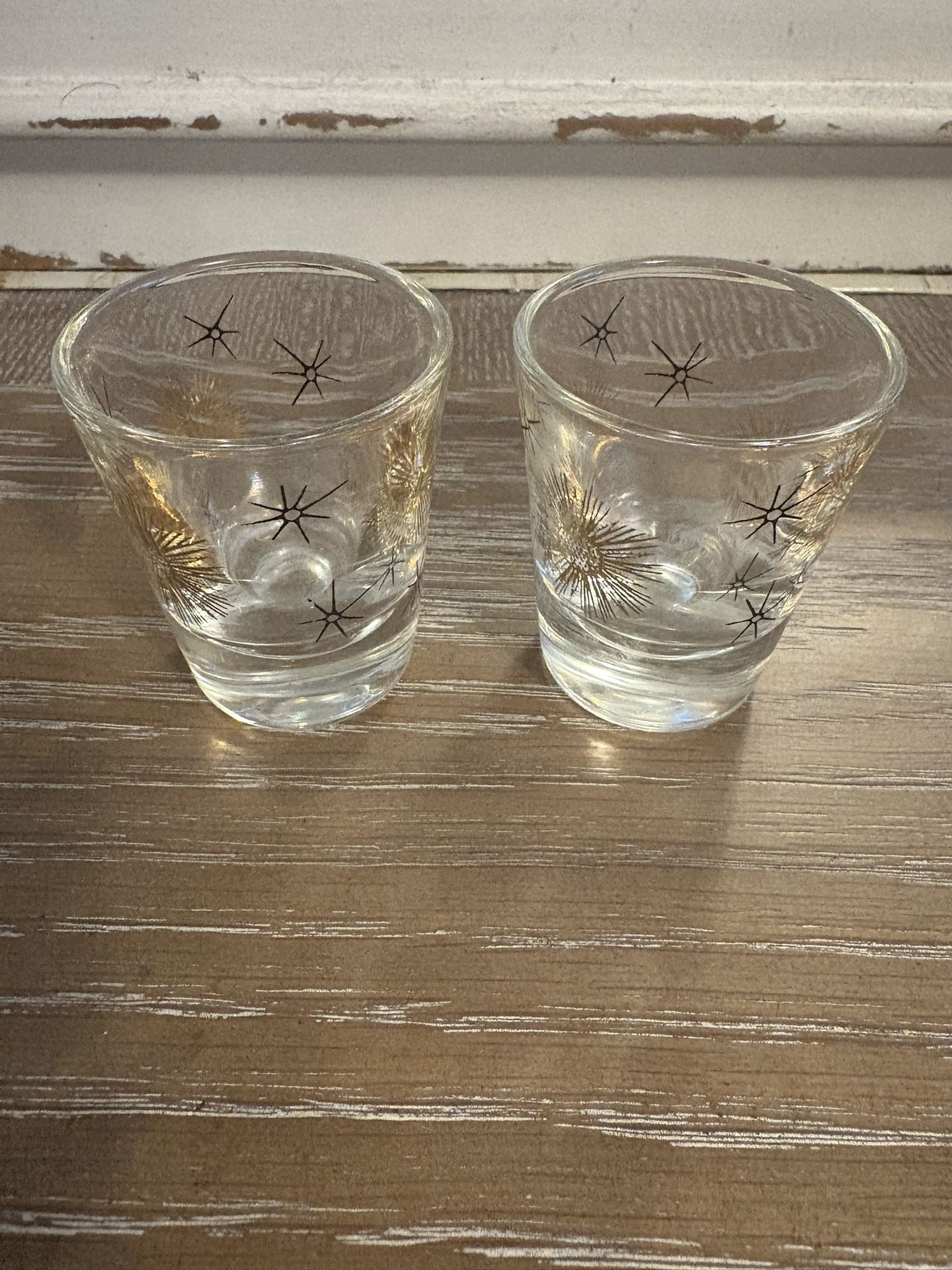 Vintage MCM Atomic Starburst Shot Glasses