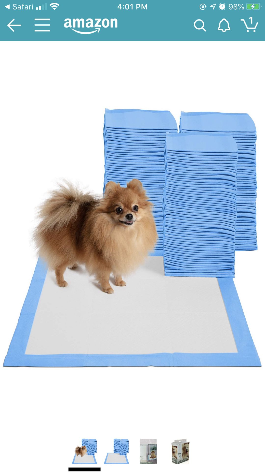 Quilted absorbable training pee pads