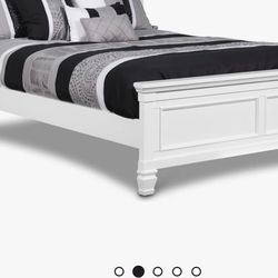 Used bed, vanity & mirror