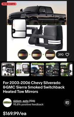 Chevy GMC Silverado Sierra 2500 LH Driver Side Power Tow Mirror New