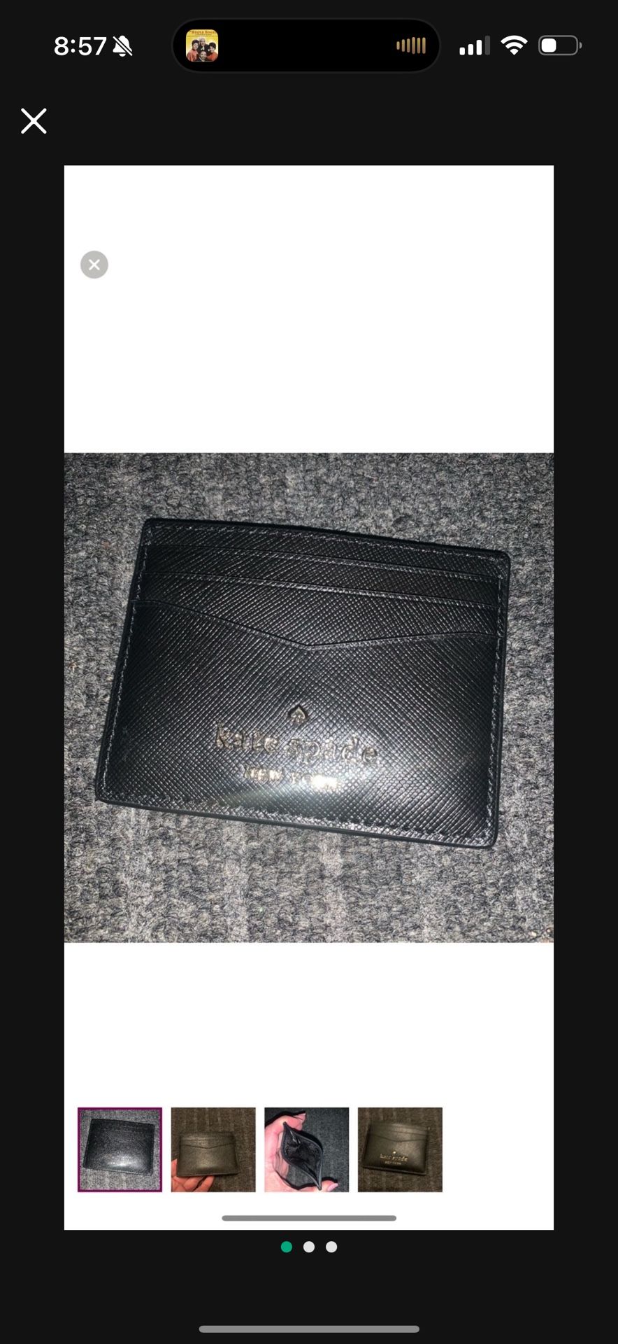 KATE SPADE WALLET CARD HOLDER BLACK