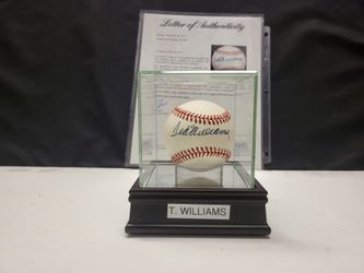 Ted Williams Signed, PSA-Certified Baseball in Premium Display Case (PSA LOA)