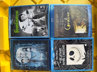 Tim Burton Movies Blu Ray + Coraline