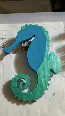 Handmade Wooden Seahorse