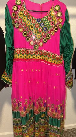 Pink Afghan Dress