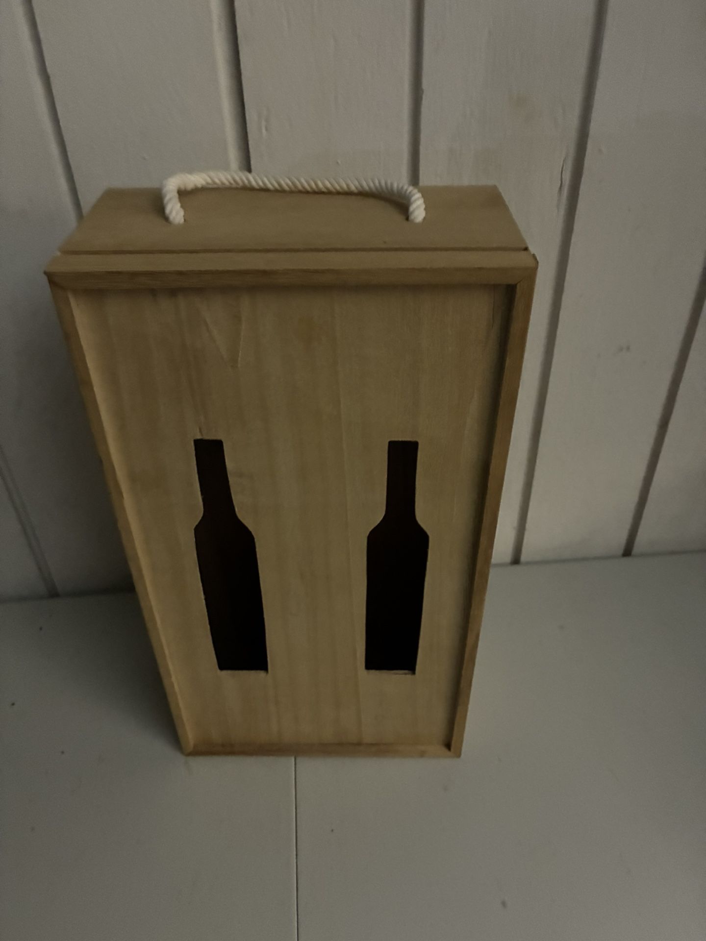 Twine 2-Bottle Wood Wine Box